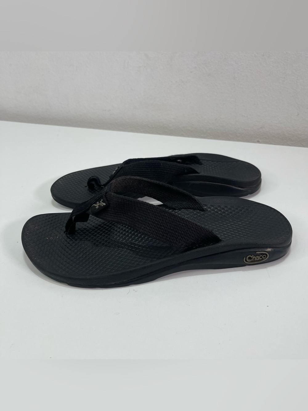 Chaco Ecotread Sandals Classic Flip Flop Thong Black Slip On Flat Women's 6